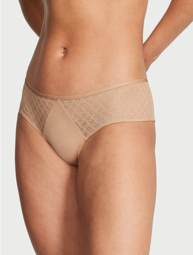 Panti corte alto encaje crema XXL